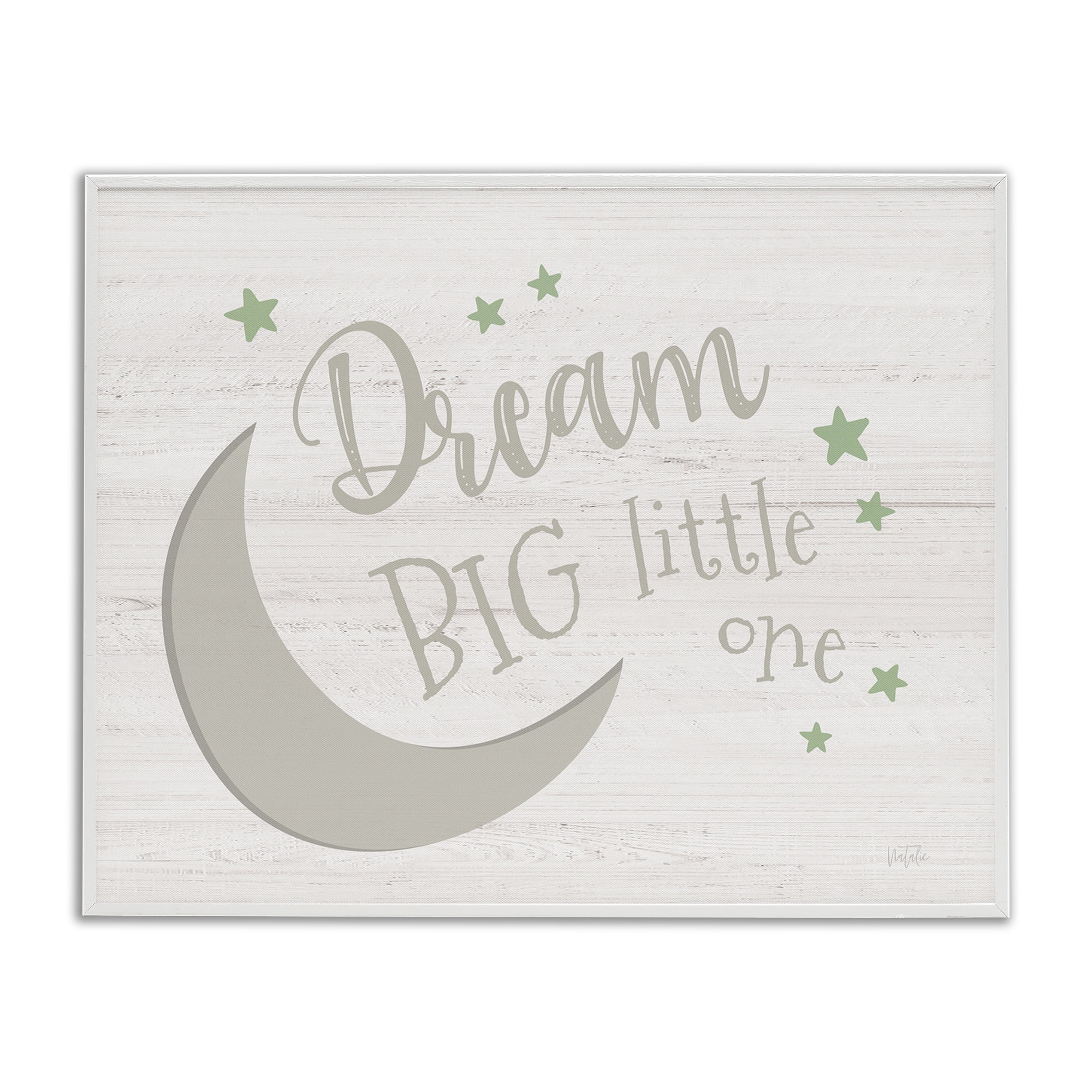 Stupell Industries Dream Big Little One Landscape & Nature Painting White Framed Art Print Wall Art, 14 x 11