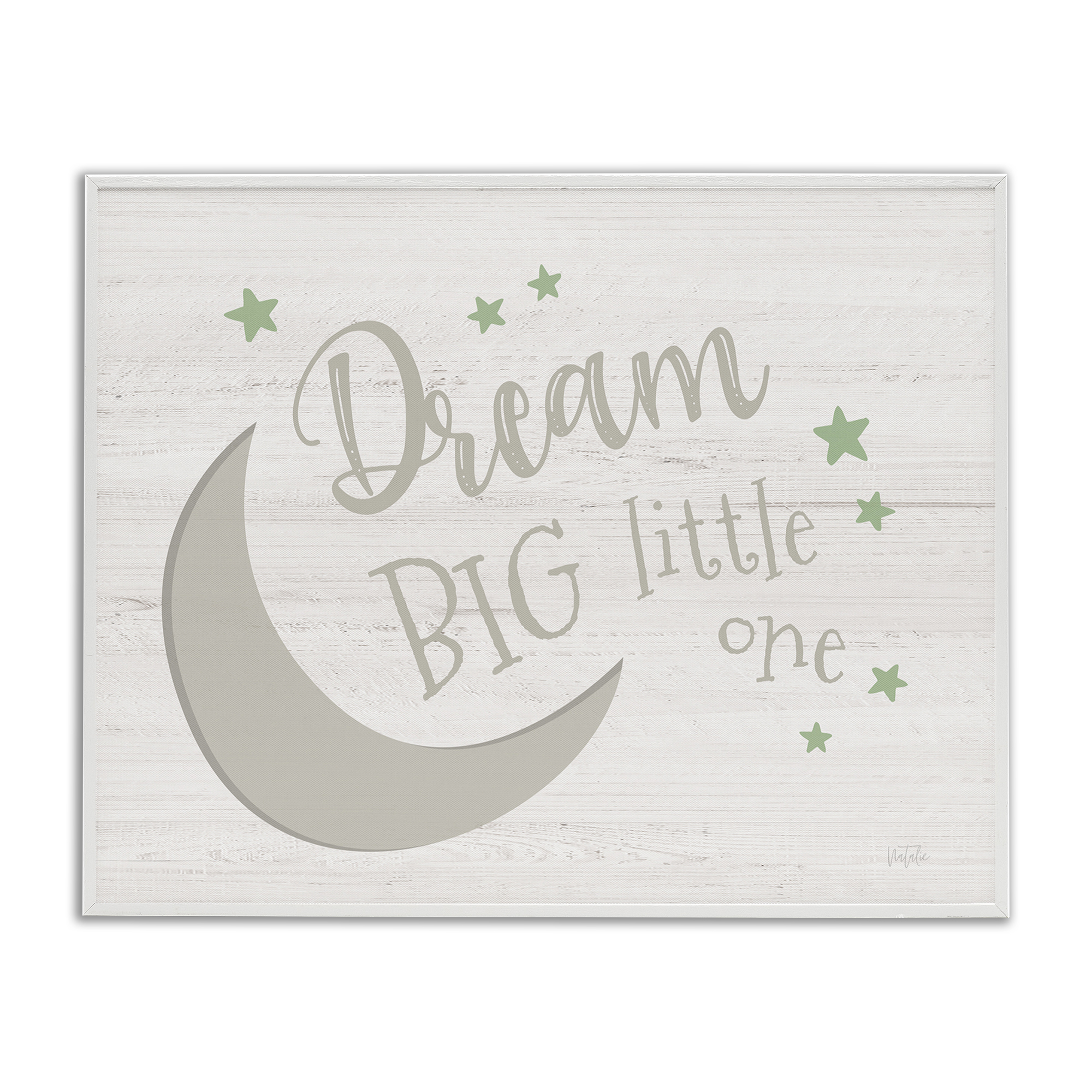 Stupell Industries Dream Big Little One Landscape & Nature Painting White Framed Art Print Wall Art, 30 x 24