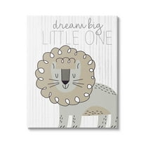 Stupell Industries Dream Big Little One Lion Graphic Art Gallery Wrapped Canvas Print Wall Art, Design by Kim Allen