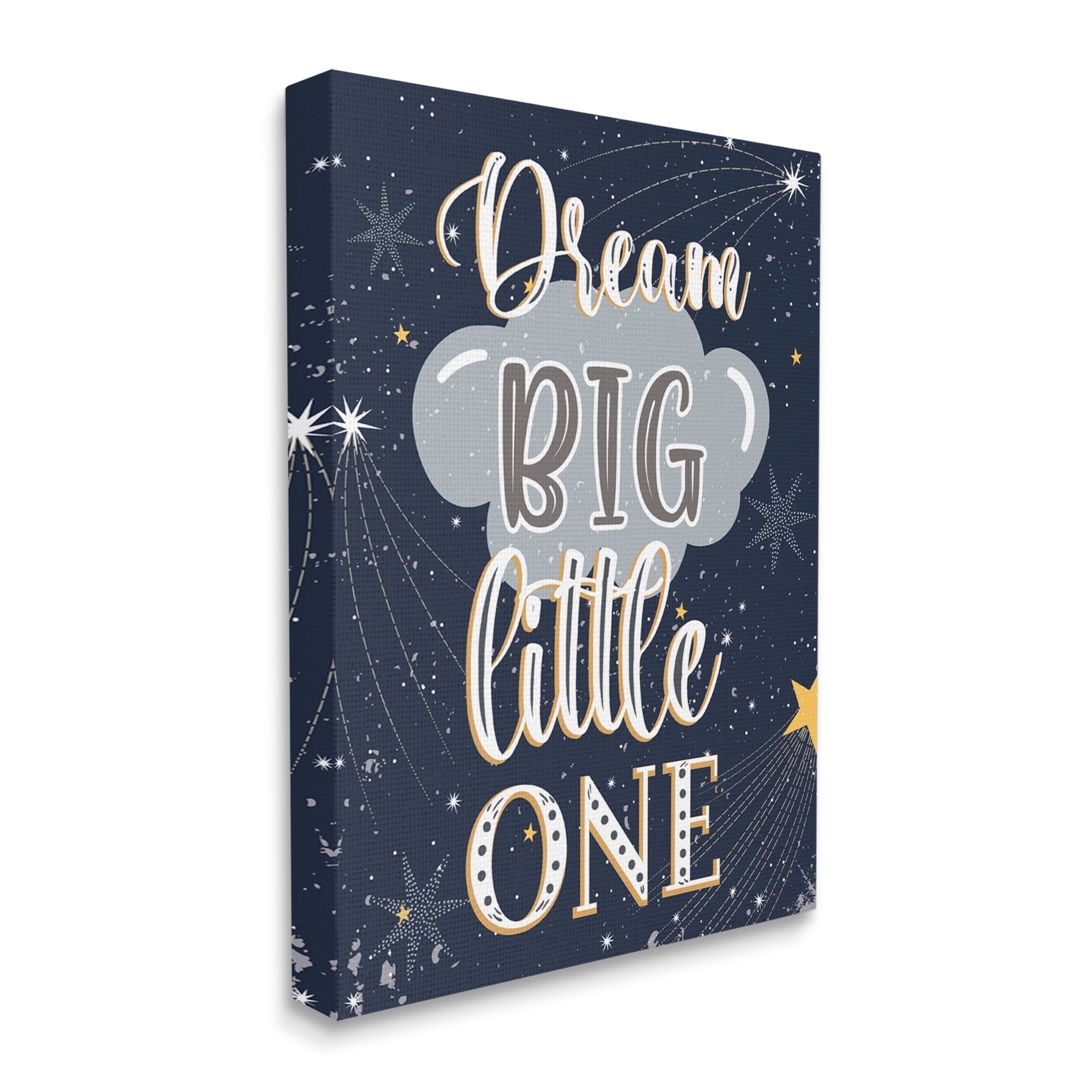 Stupell Industries Dream Big Little One Outer Space Shooting Stars, 36 x 48, Designed by Andrea Jasid Grassi