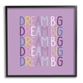 thumbnail image 1 of Stupell Industries Dream Big Purple Phrase Inspirational Painting Black Framed Art Print Wall Art, 12 x 12, 1 of 9
