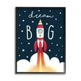 thumbnail image 1 of Stupell Industries Dream Big Sentiment Rocket Blast Off Starry Clouds, 16 x 20, Designed by Elizabeth Tyndall, 1 of 6