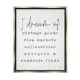 thumbnail image 1 of Stupell Industries Dream Of Antiques Phrase Inspirational Painting Gray Floater Framed Art Print Wall Art, 17 x 21, 1 of 9