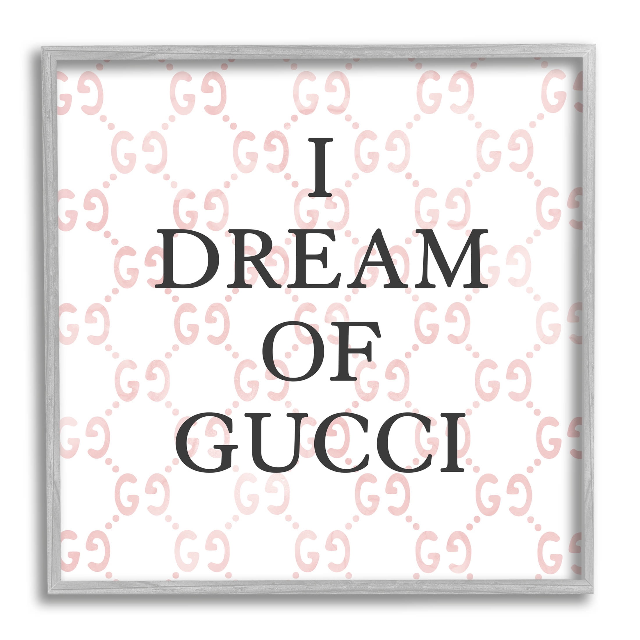Stupell Industries Dream Of Glam Fashion Graphic Art Gray Framed Art Print Wall Art, Design by Daphne Polselli