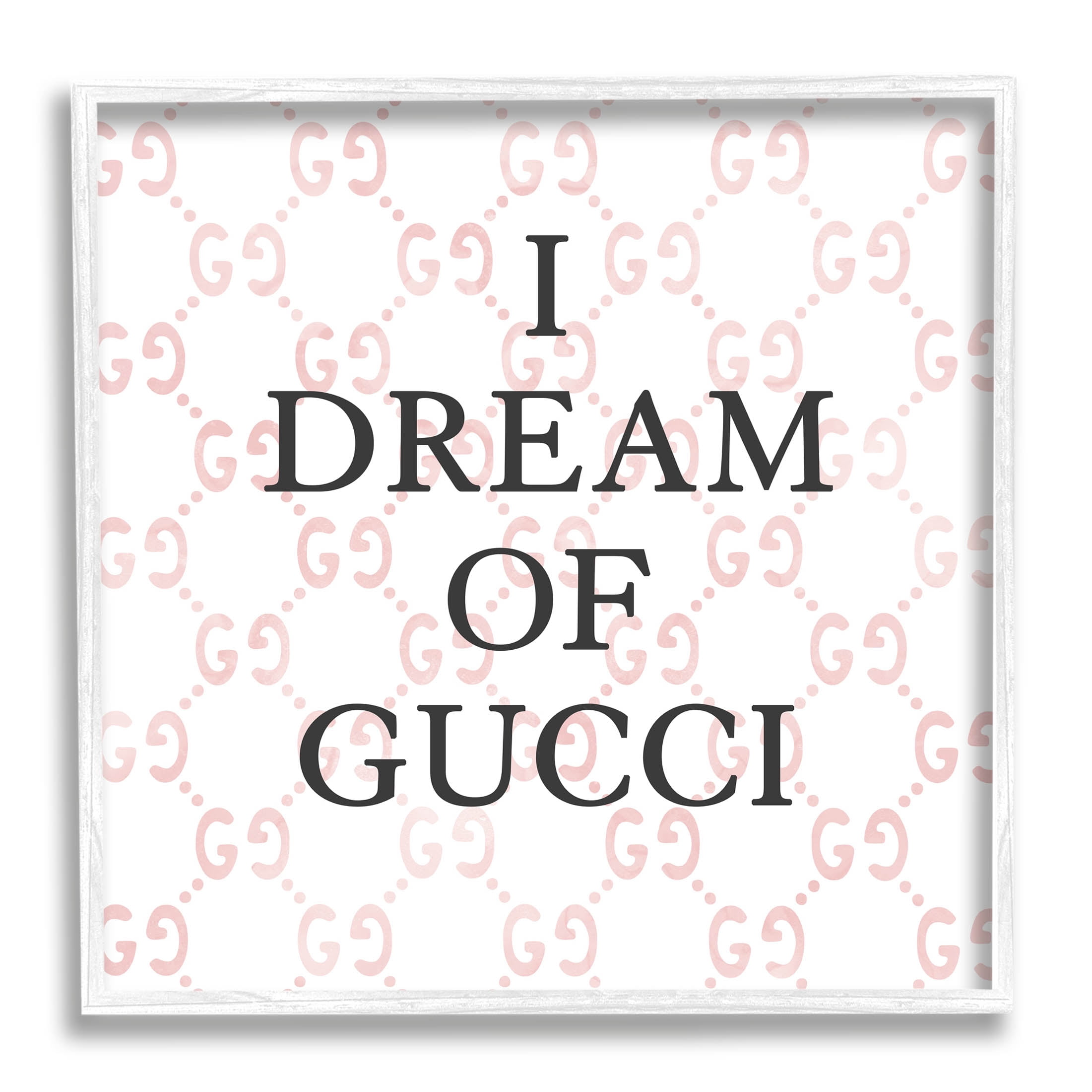 Stupell Industries Dream Of Glam Fashion Graphic Art White Framed Art Print Wall Art, Design by Daphne Polselli