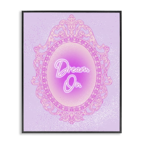 Stupell Industries Eclectic Dream On Ornate Mirror Black Framed Giclee Art, 11 x 14, by Ziwei Li