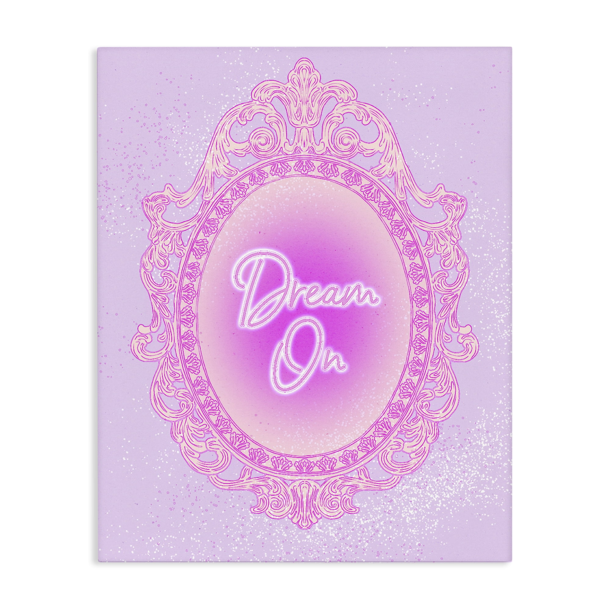 Stupell Industries Dream On Ornate Mirror Canvas Wall Art, design by Ziwei Li