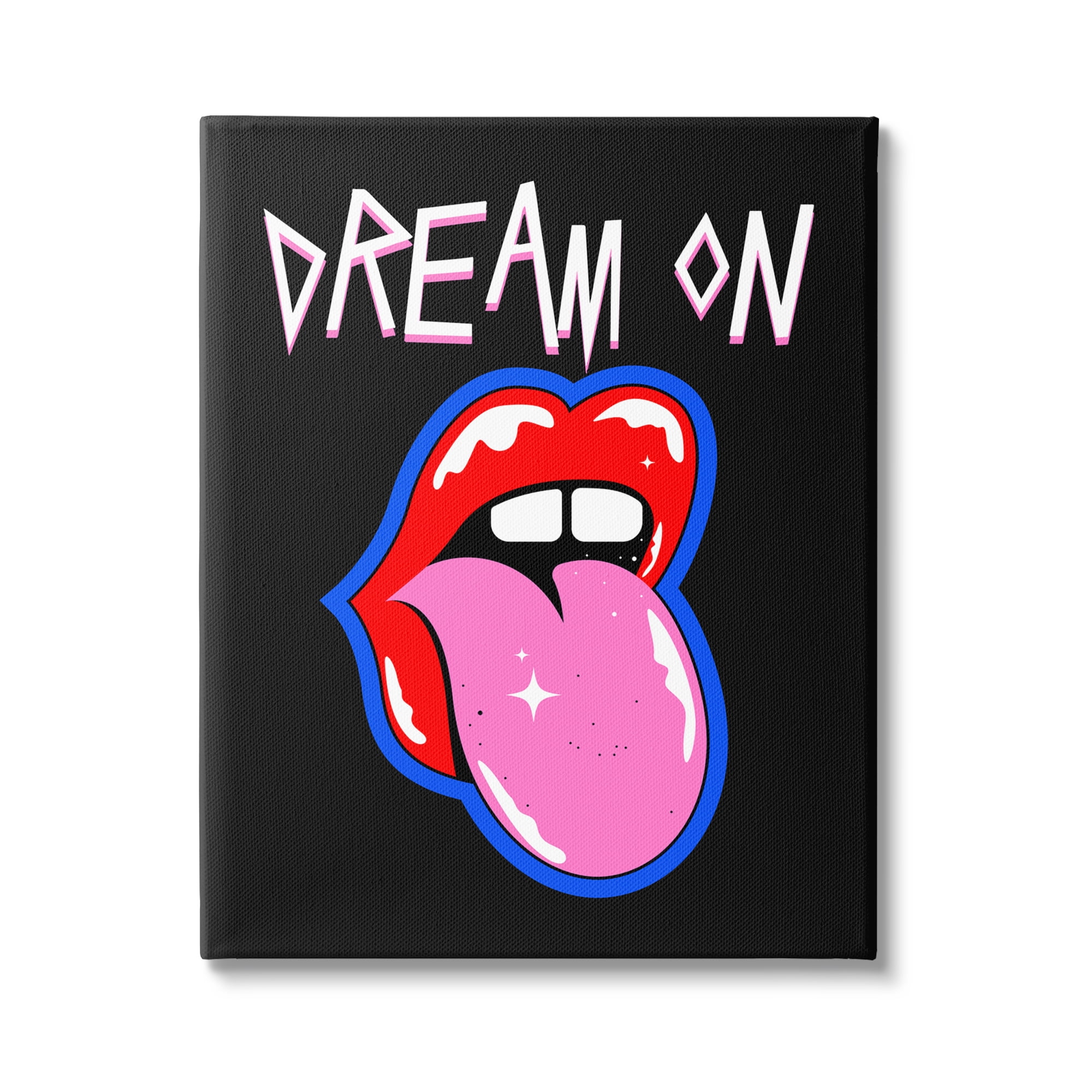 Stupell Industries Dream On with Music Symbol Abstract Painting Gallery Wrapped Canvas Art Print Wall Art, 16 x 20