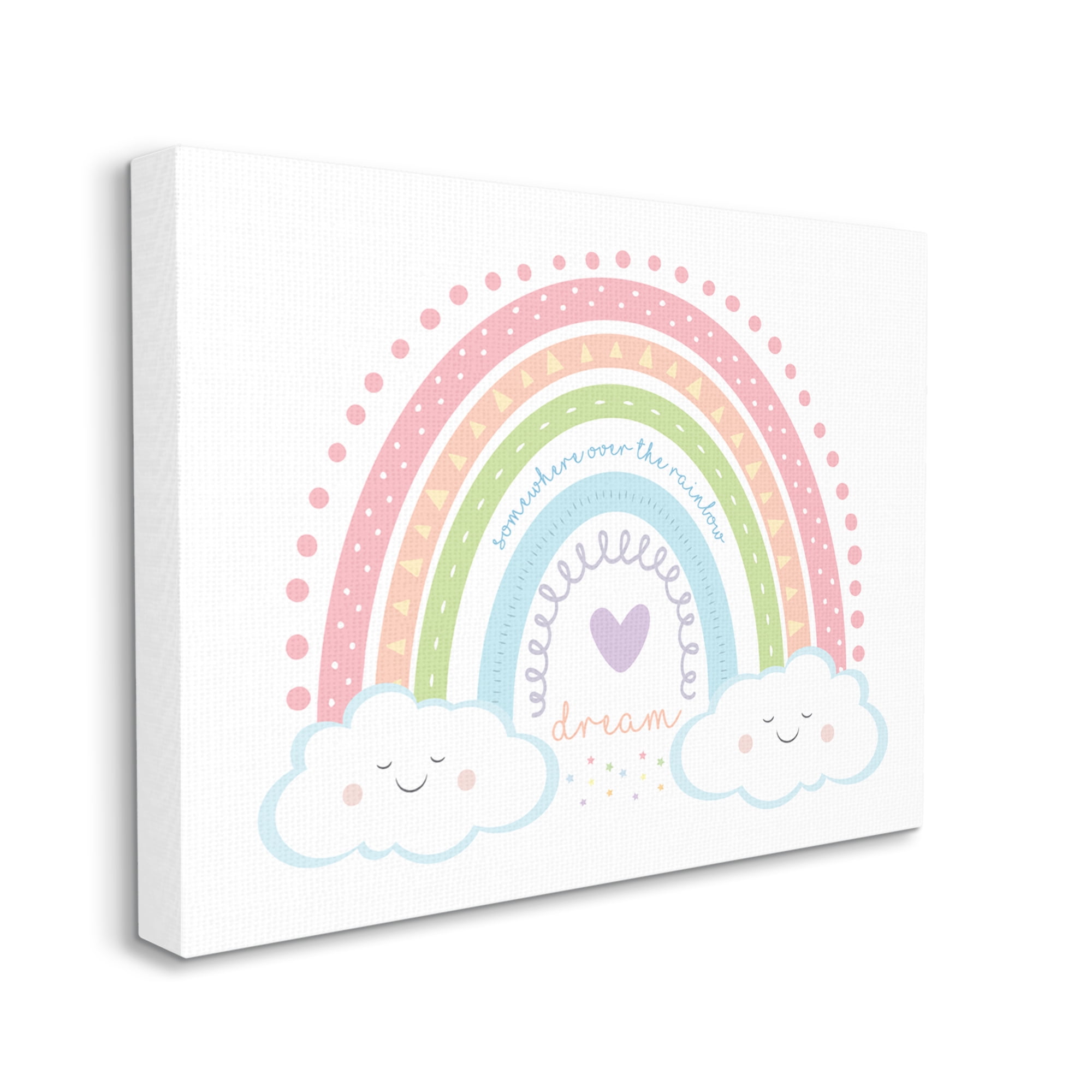 Stupell Industries Dream Over the Rainbow Smiley Face Clouds, 36 x 48, Designed by AE Design