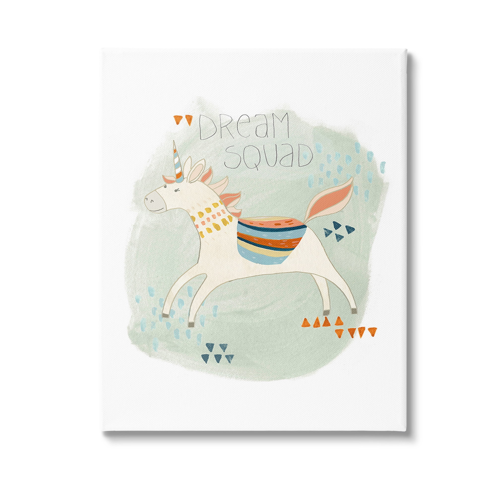 Stupell Industries Dream Squad Unicorn Animals & Insects Painting Gallery Wrapped Canvas Art Print Wall Art, 36 x 48
