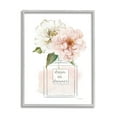 thumbnail image 1 of Stupell Industries Dream on Dreamer Phrase Pink Florals Perfume Bottle Inspirational Painting Gray Framed Art Print Wall Art, 11 x 14, 1 of 7