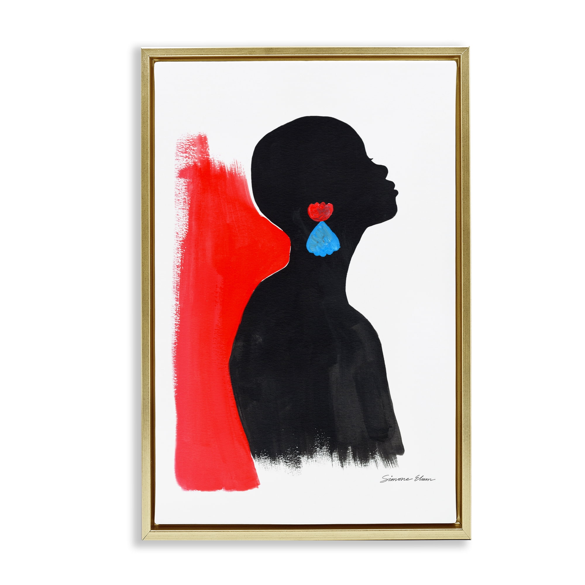 Stupell Industries Dreaming In Color Gold Framed Floater Canvas Wall Art, design by Simone Elum
