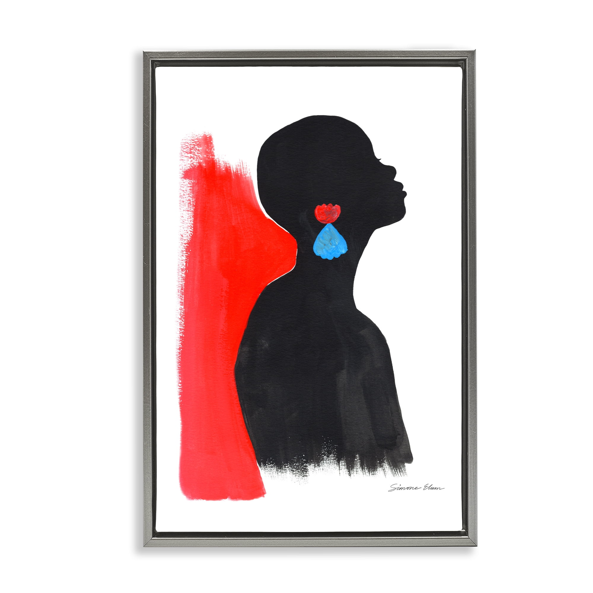 Stupell Industries Dreaming In Color Gray Framed Floater Canvas Wall Art, design by Simone Elum