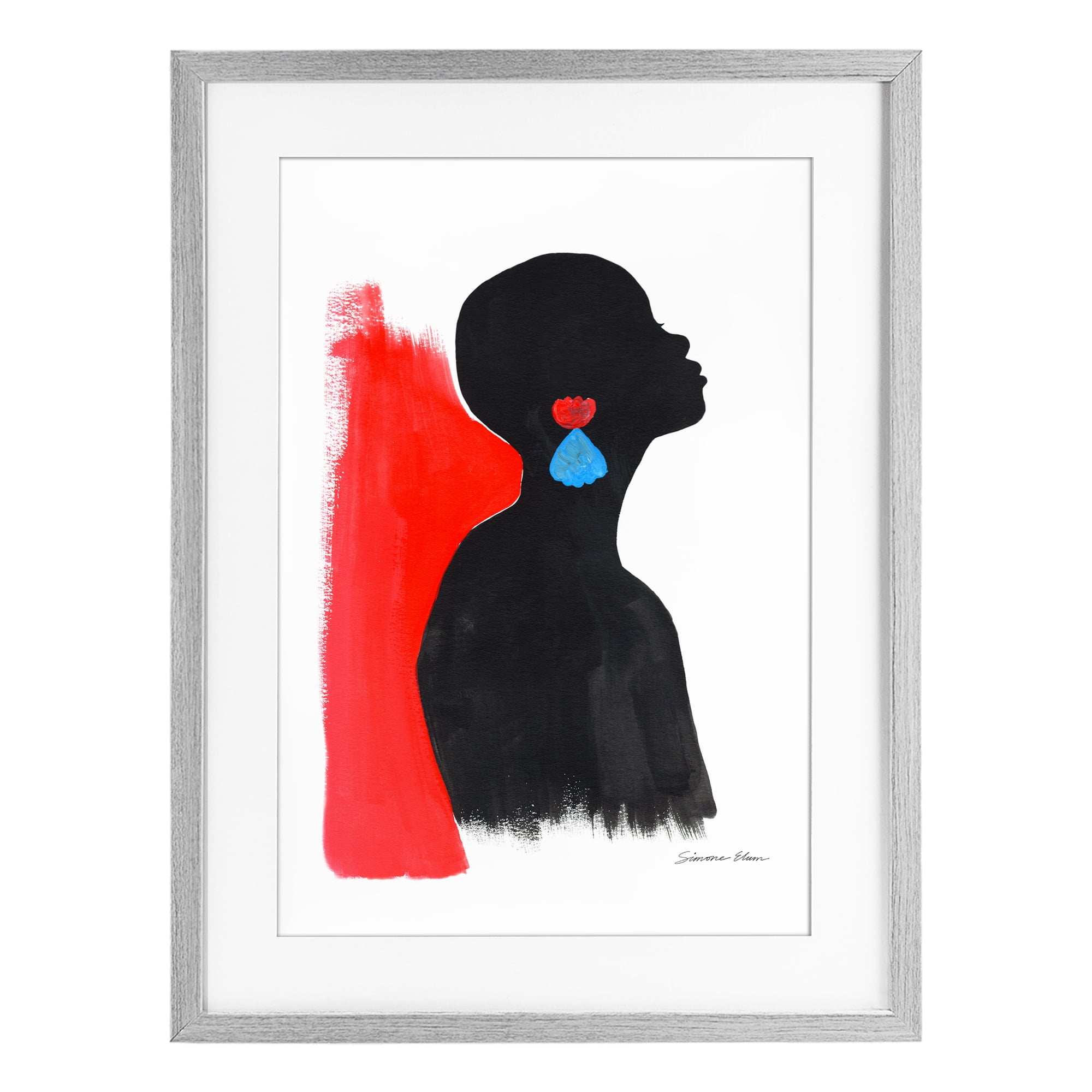 Stupell Industries Dreaming In Color Gray Framed Print Under Glass, design by Simone Elum