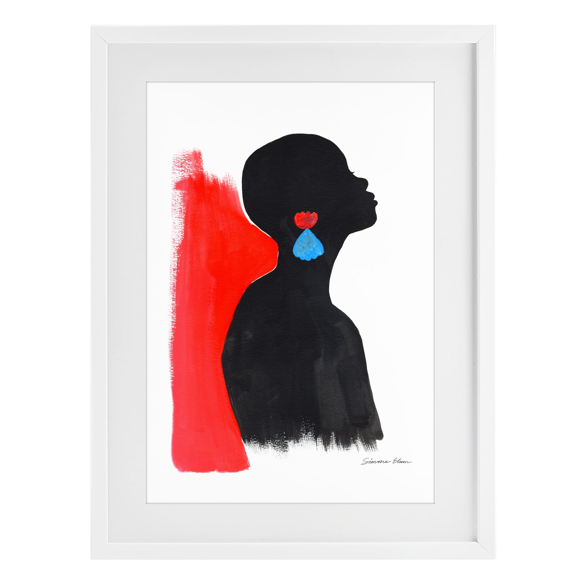 Stupell Industries Dreaming In Color White Framed Print Under Glass, design by Simone Elum