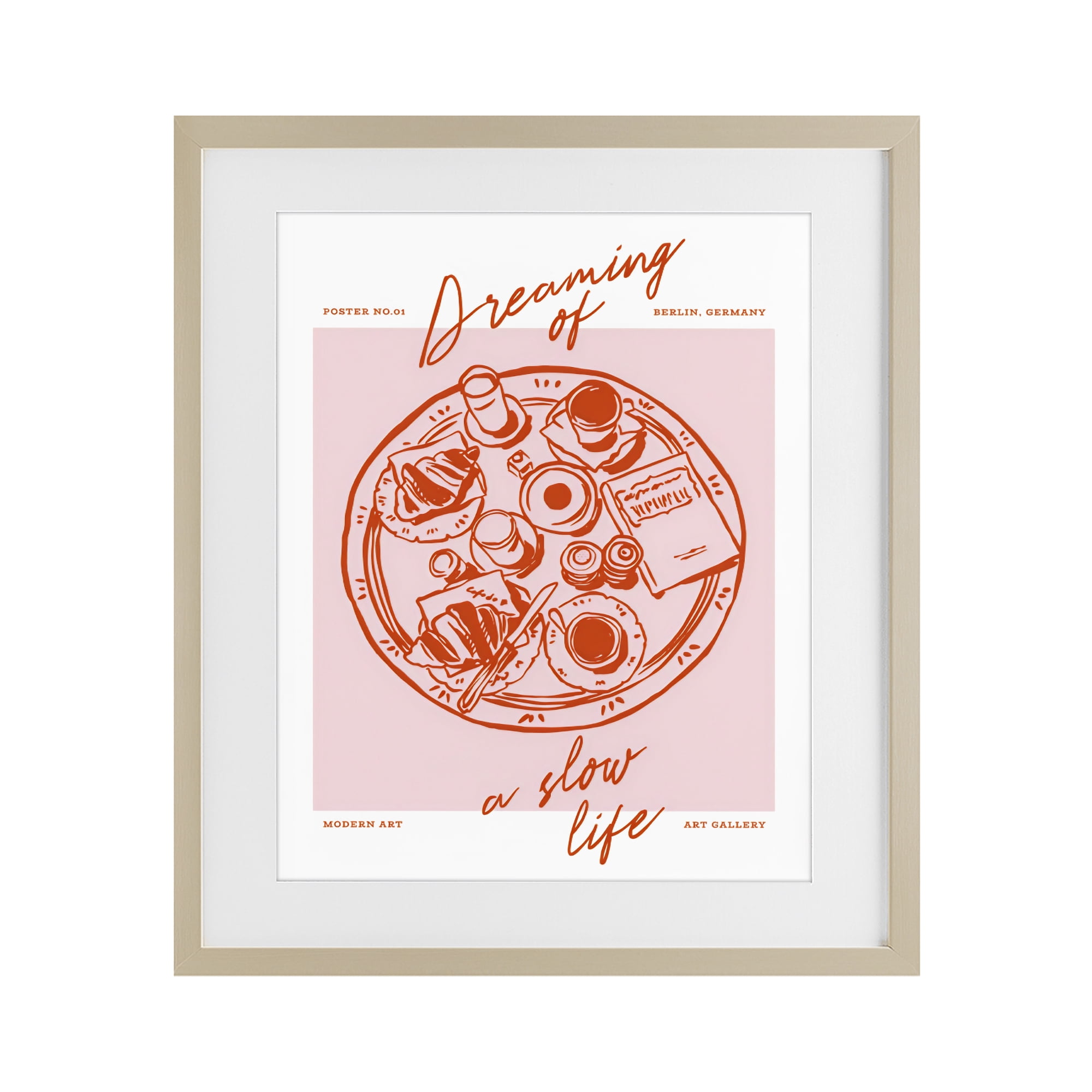 Stupell Industries Dreaming Of A Slow Life Birch Framed Print Under Glass, design by The Prints Vibe