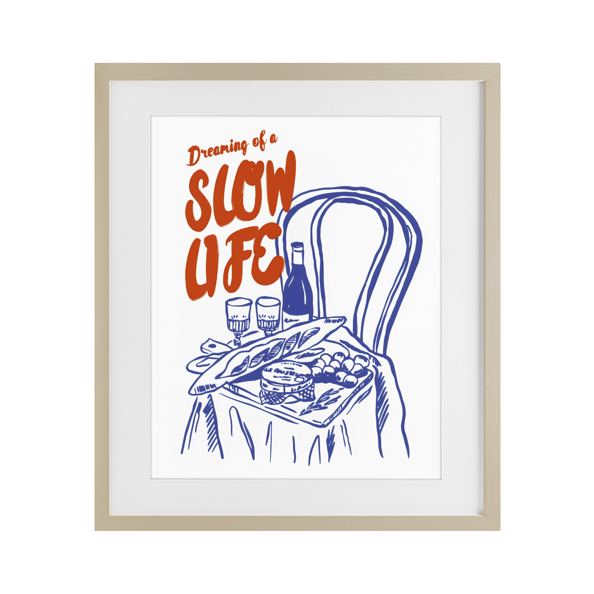 Stupell Industries Dreaming Of A Slow Life Birch Framed Print Under Glass, design by The Prints Vibe