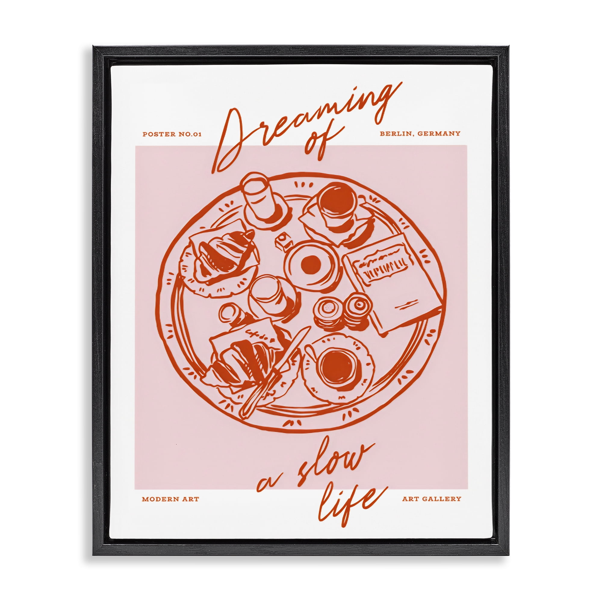 Stupell Industries Dreaming Of A Slow Life Black Framed Floater Canvas Wall Art, design by The Prints Vibe