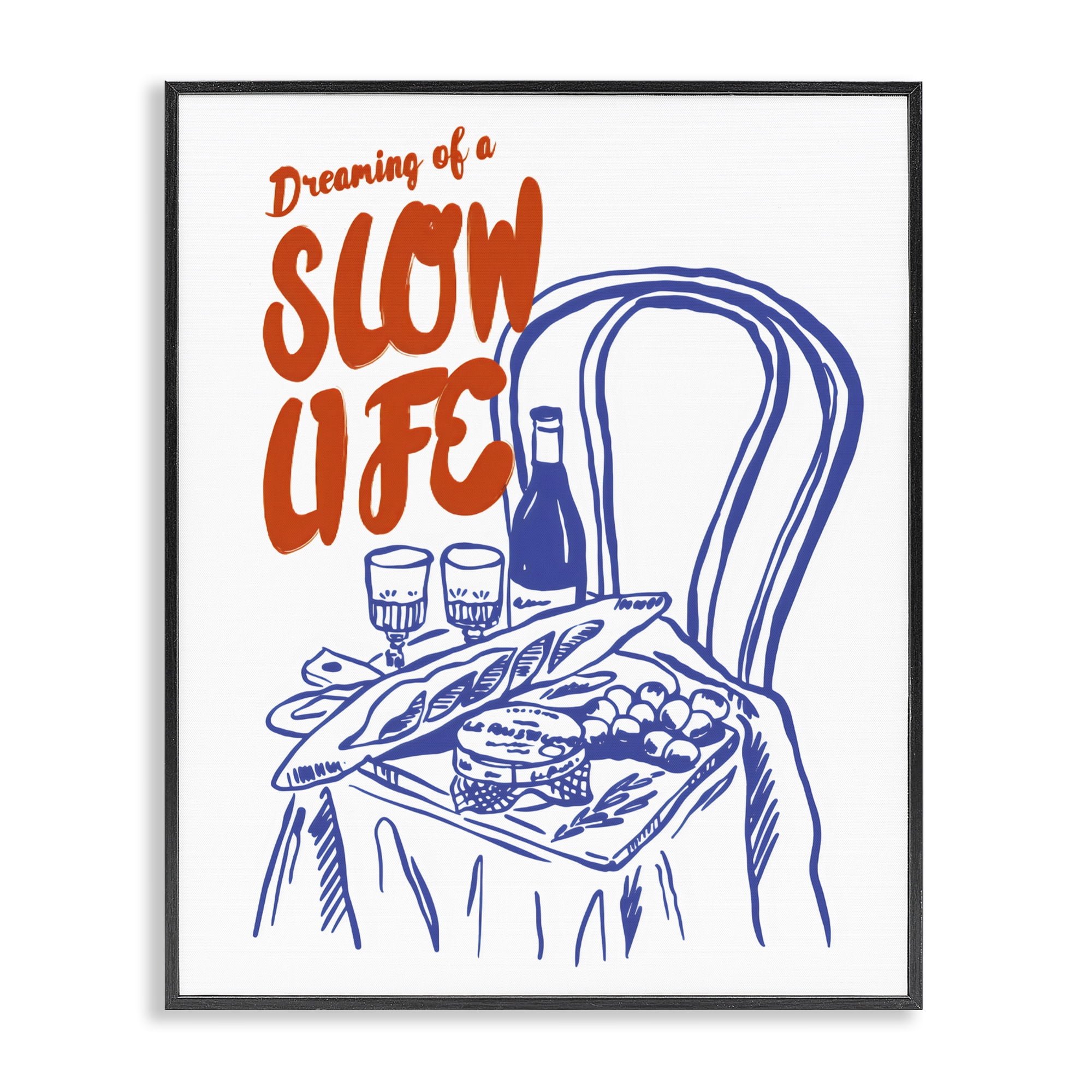 Stupell Industries Dreaming Of A Slow Life Black Framed Giclee Art, design by The Prints Vibe
