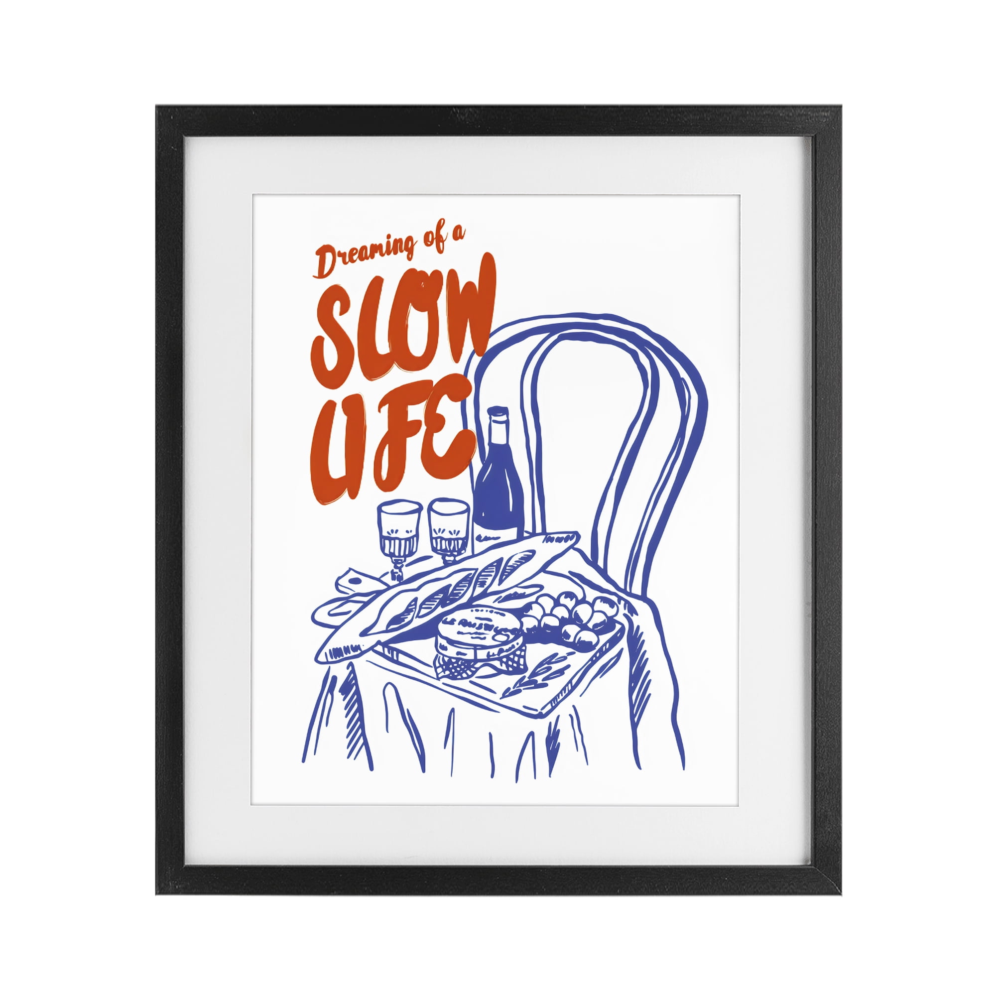 Stupell Industries Dreaming Of A Slow Life Black Framed Print Under Glass, design by The Prints Vibe