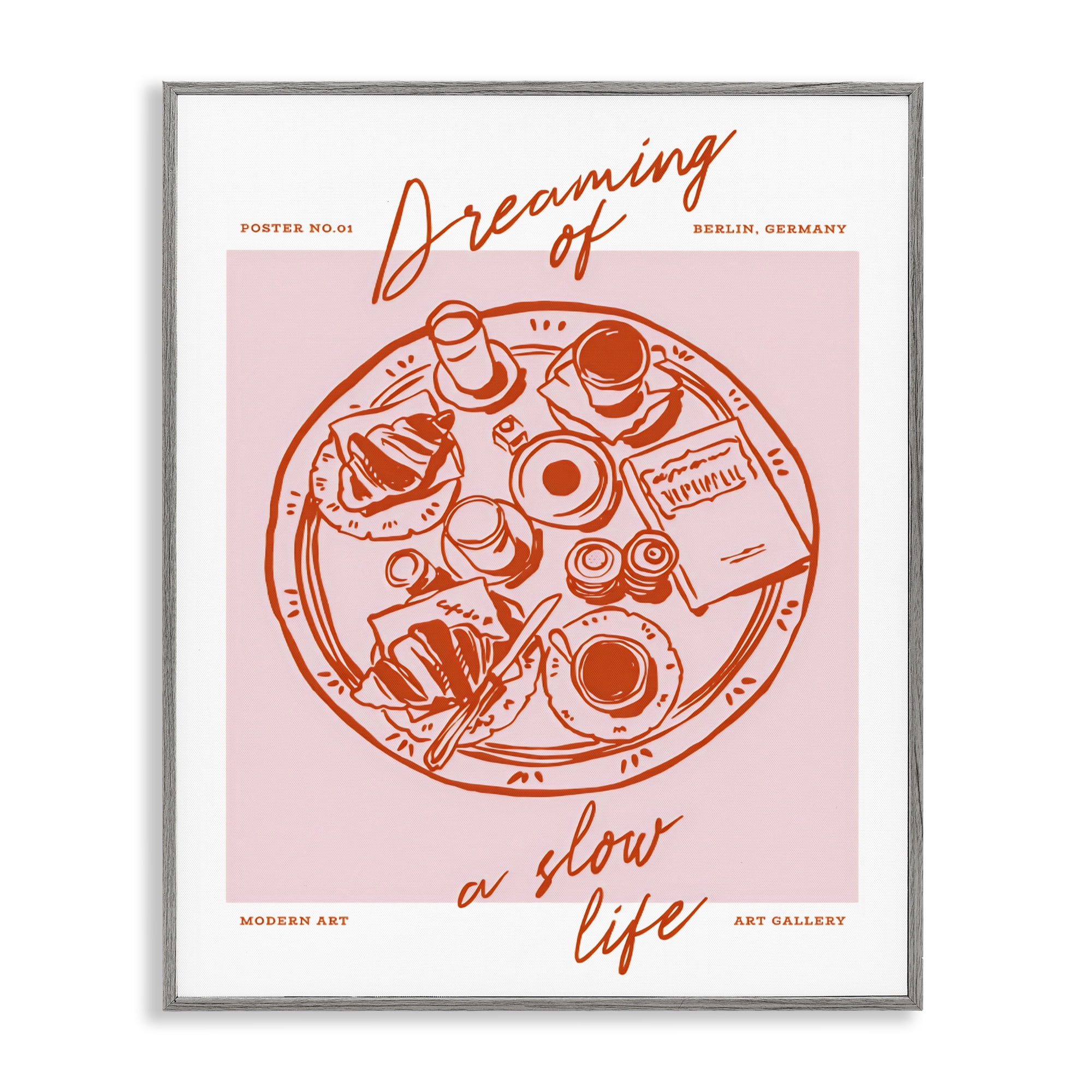 Stupell Industries Dreaming Of A Slow Life Gray Framed Giclee Art, design by The Prints Vibe
