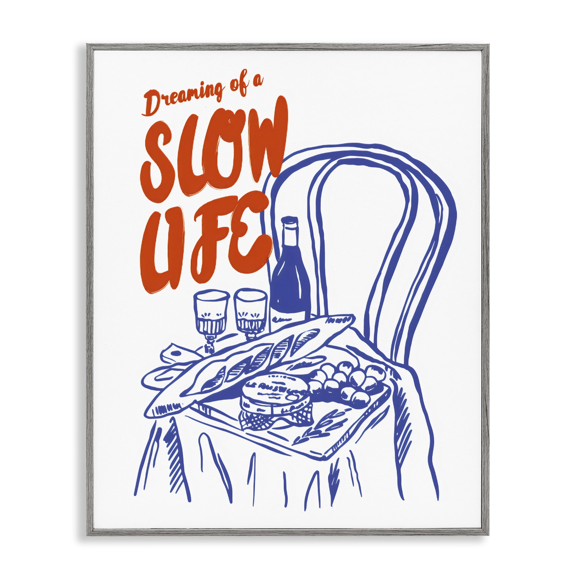 Stupell Industries Dreaming Of A Slow Life Gray Framed Giclee Art, design by The Prints Vibe
