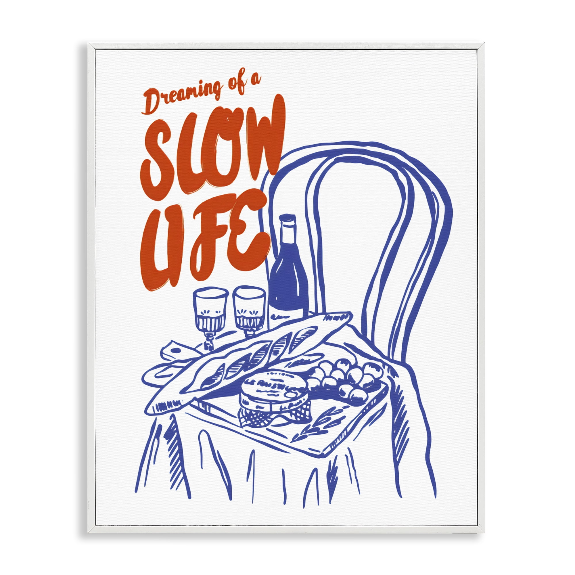 Stupell Industries Dreaming Of A Slow Life White Framed Giclee Art, design by The Prints Vibe