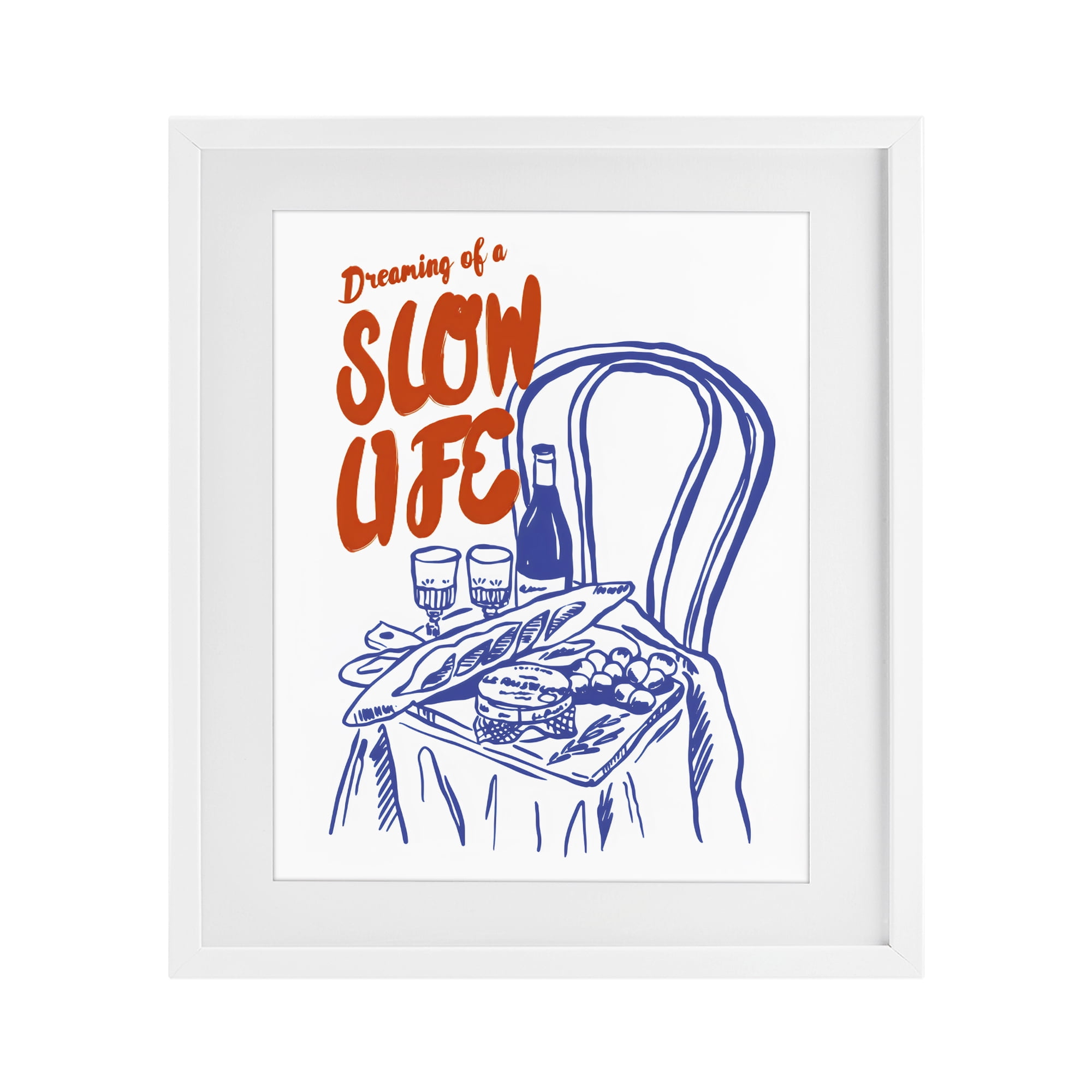 Stupell Industries Dreaming Of A Slow Life White Framed Print Under Glass, design by The Prints Vibe