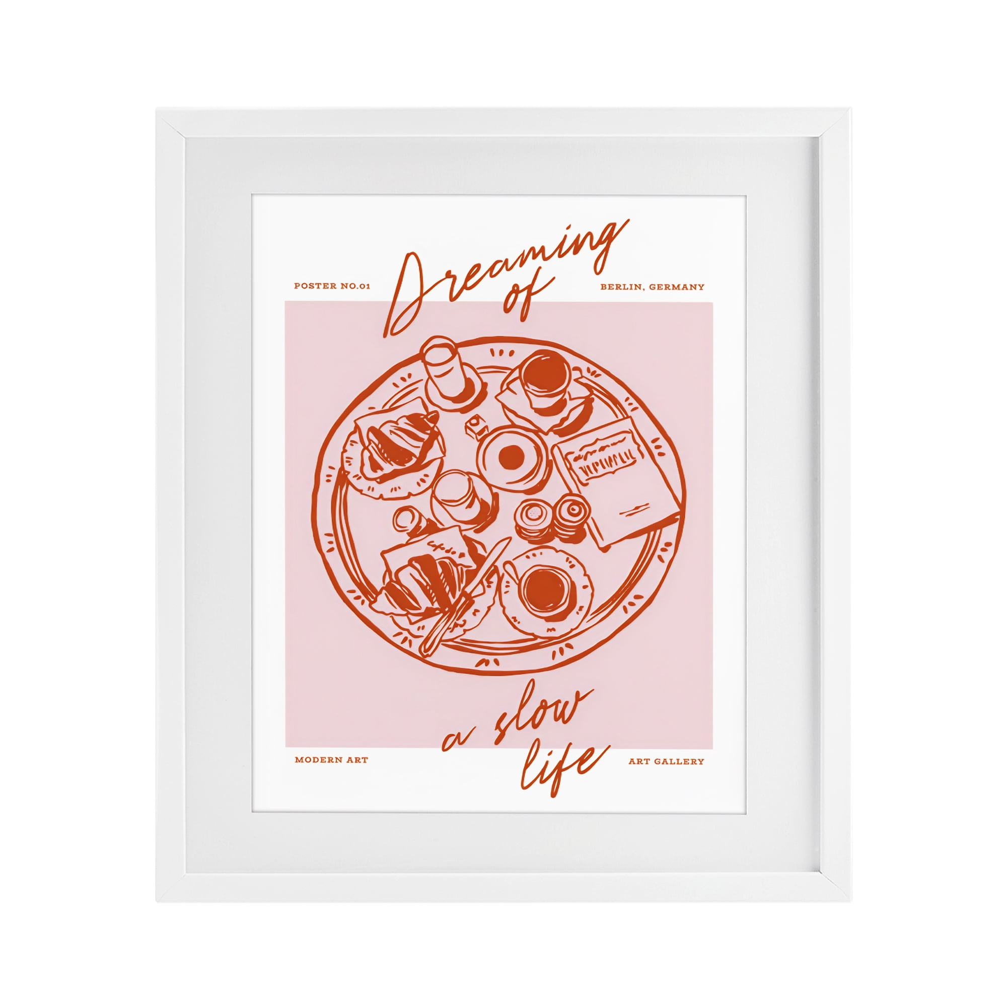 Stupell Industries Dreaming Of A Slow Life White Framed Print Under Glass, design by The Prints Vibe