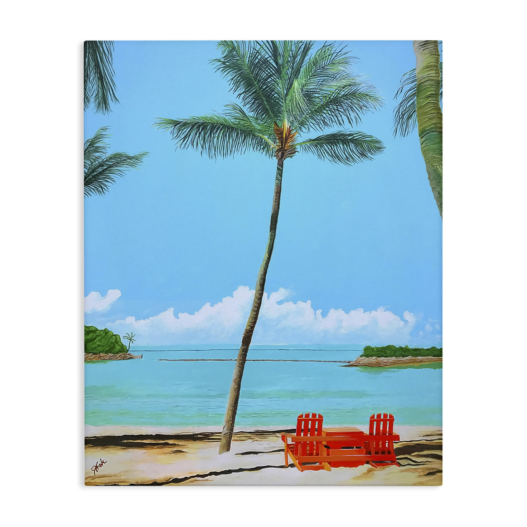 Stupell Industries Dreaming Of Palm Trees Canvas Wall Art, design by John Jaster