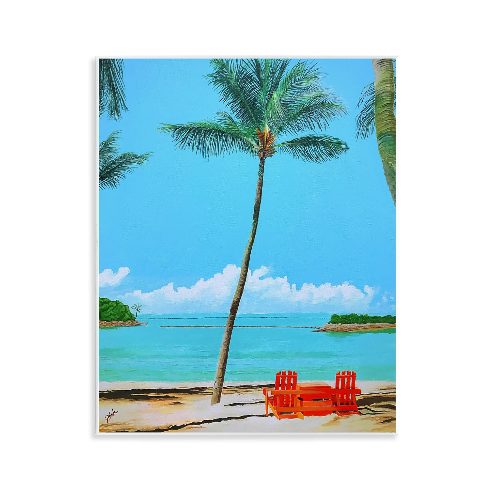 Stupell Industries Dreaming Of Palm Trees Wall Plaque Art, design by John Jaster