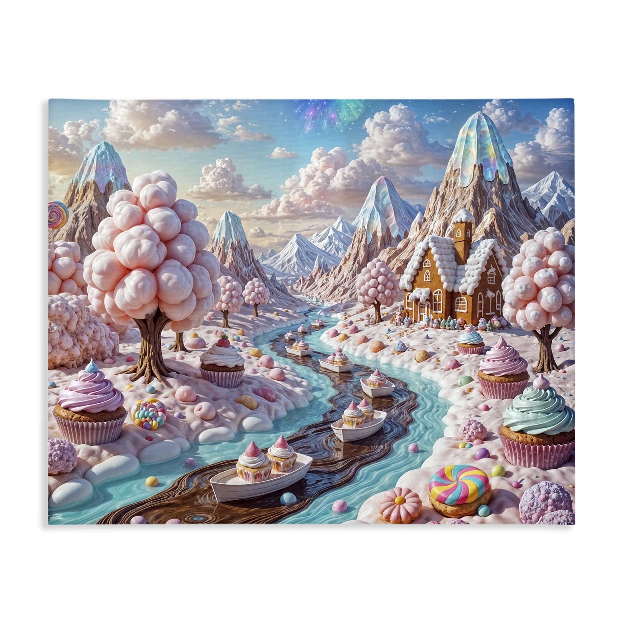 Stupell Industries Dreamlike Candy Land Whimsy Canvas Wall Art, design by Tabz Jones
