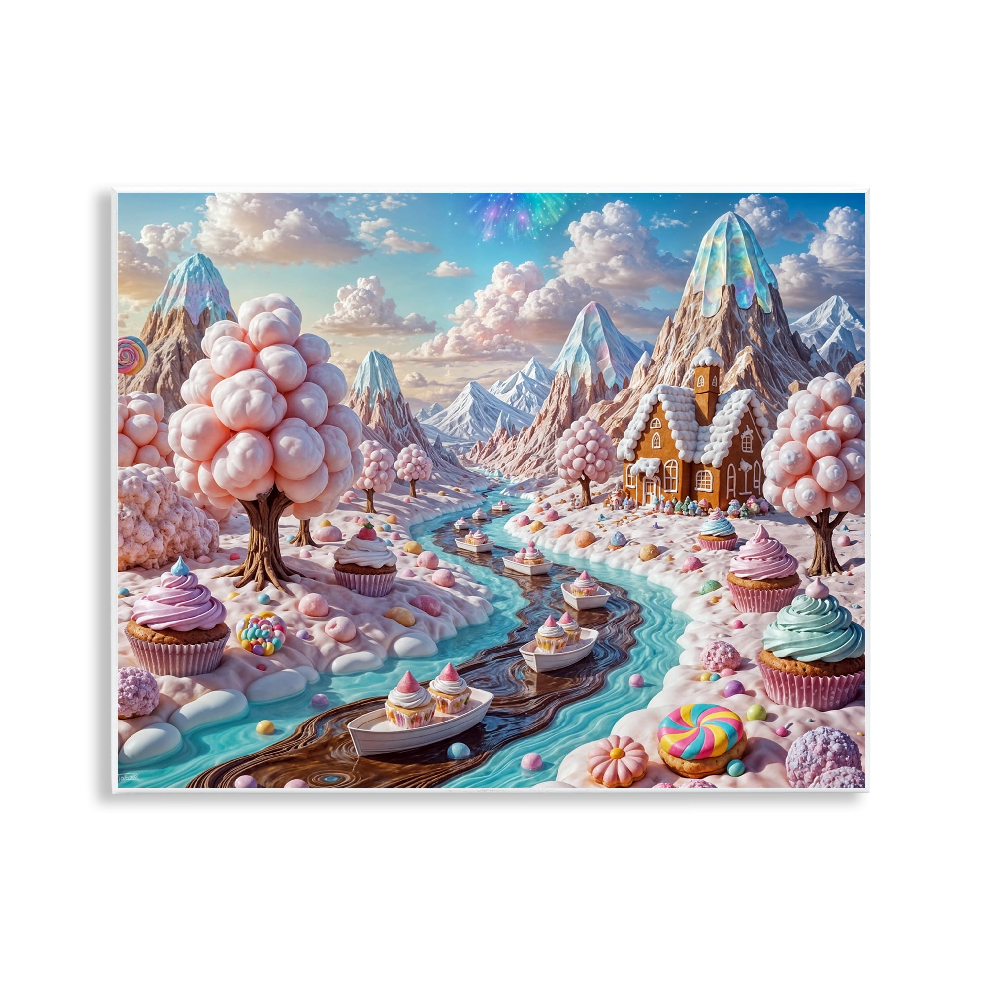 Stupell Industries Dreamlike Candy Land Whimsy Wall Plaque Art, design by Tabz Jones