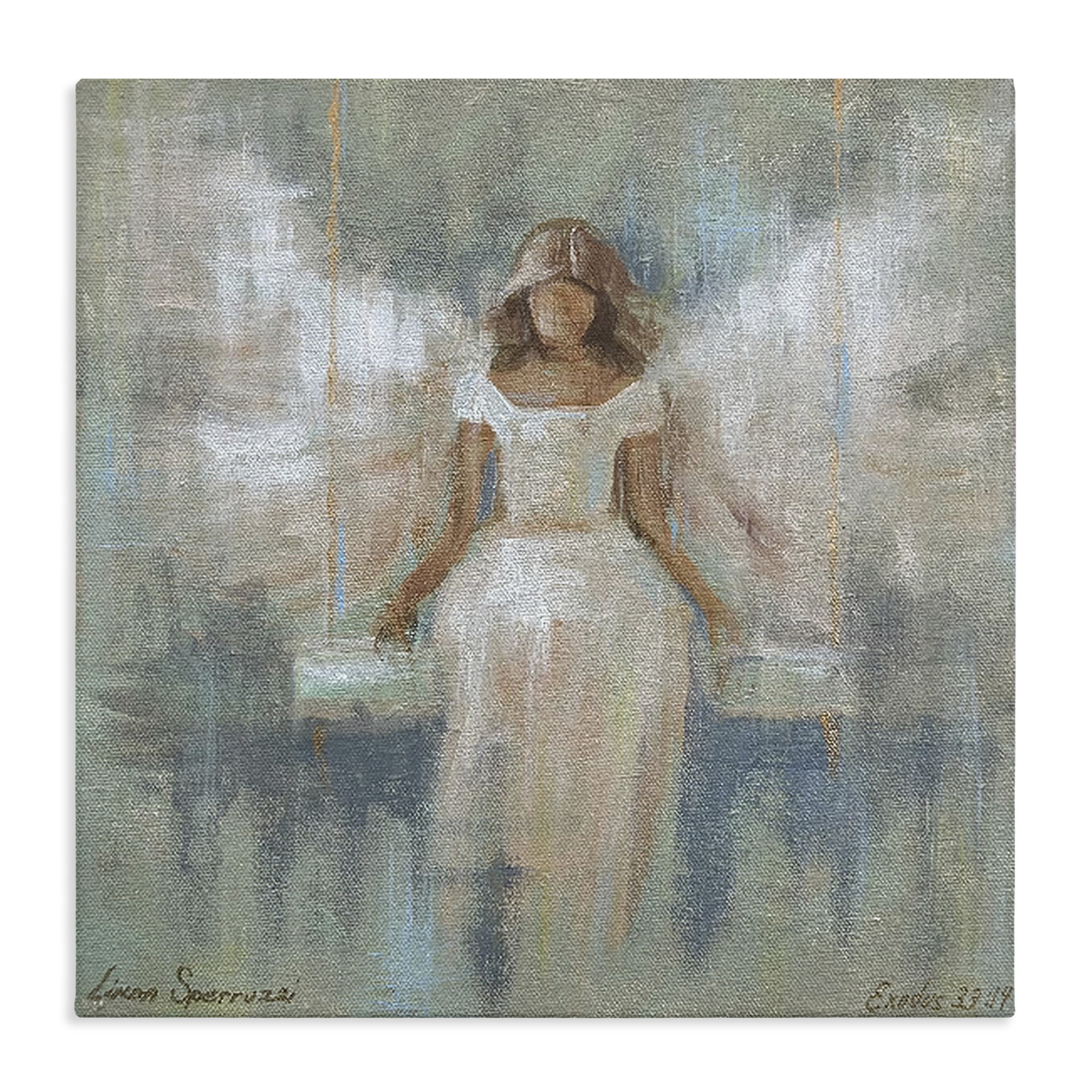 Stupell Industries Dreamlike Restful Angel Canvas Wall Art, design by Linda Sperruzzi