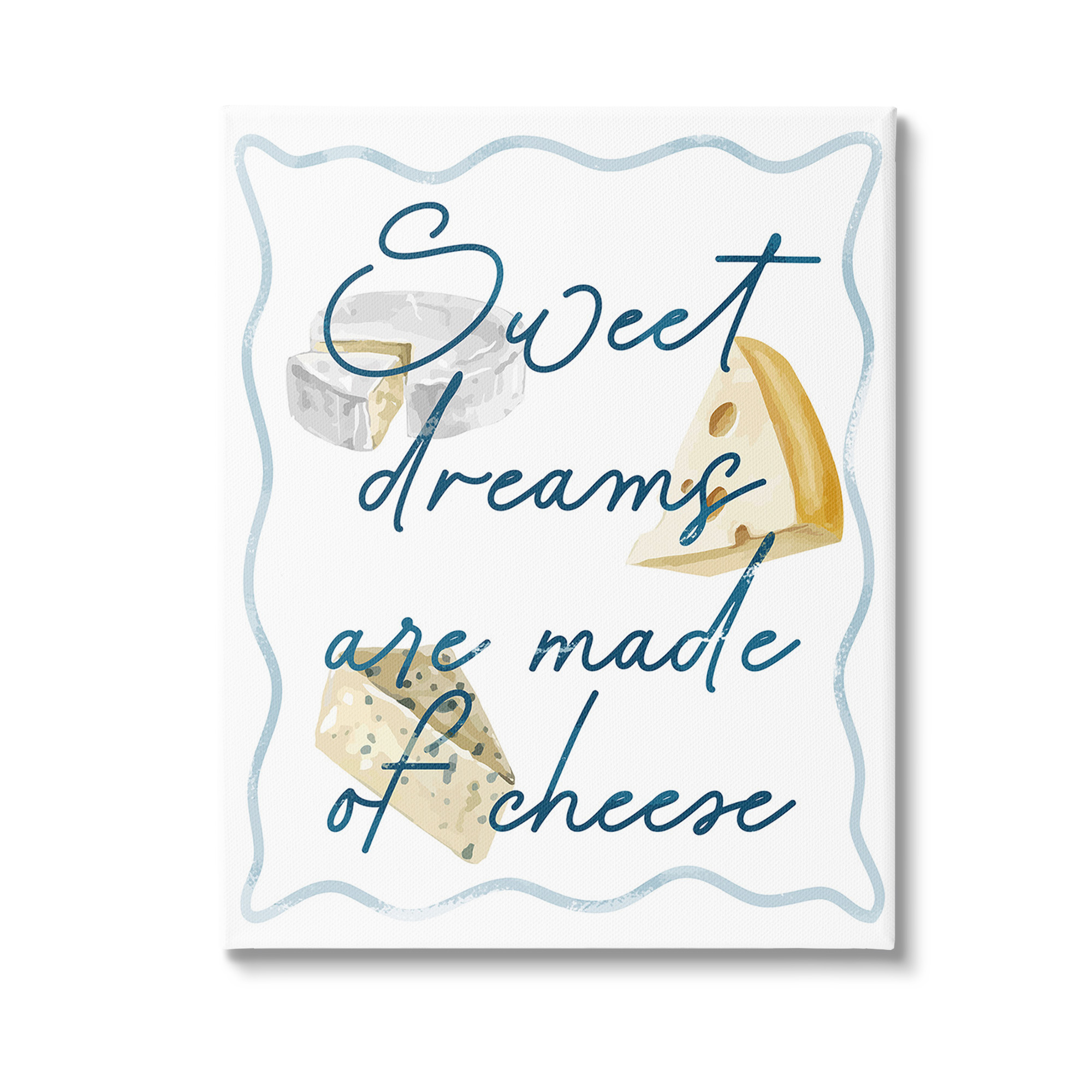 Stupell Industries Dreams Of Cheese Food & Beverage Painting Gallery Wrapped Canvas Art Print Wall Art, 36 x 48