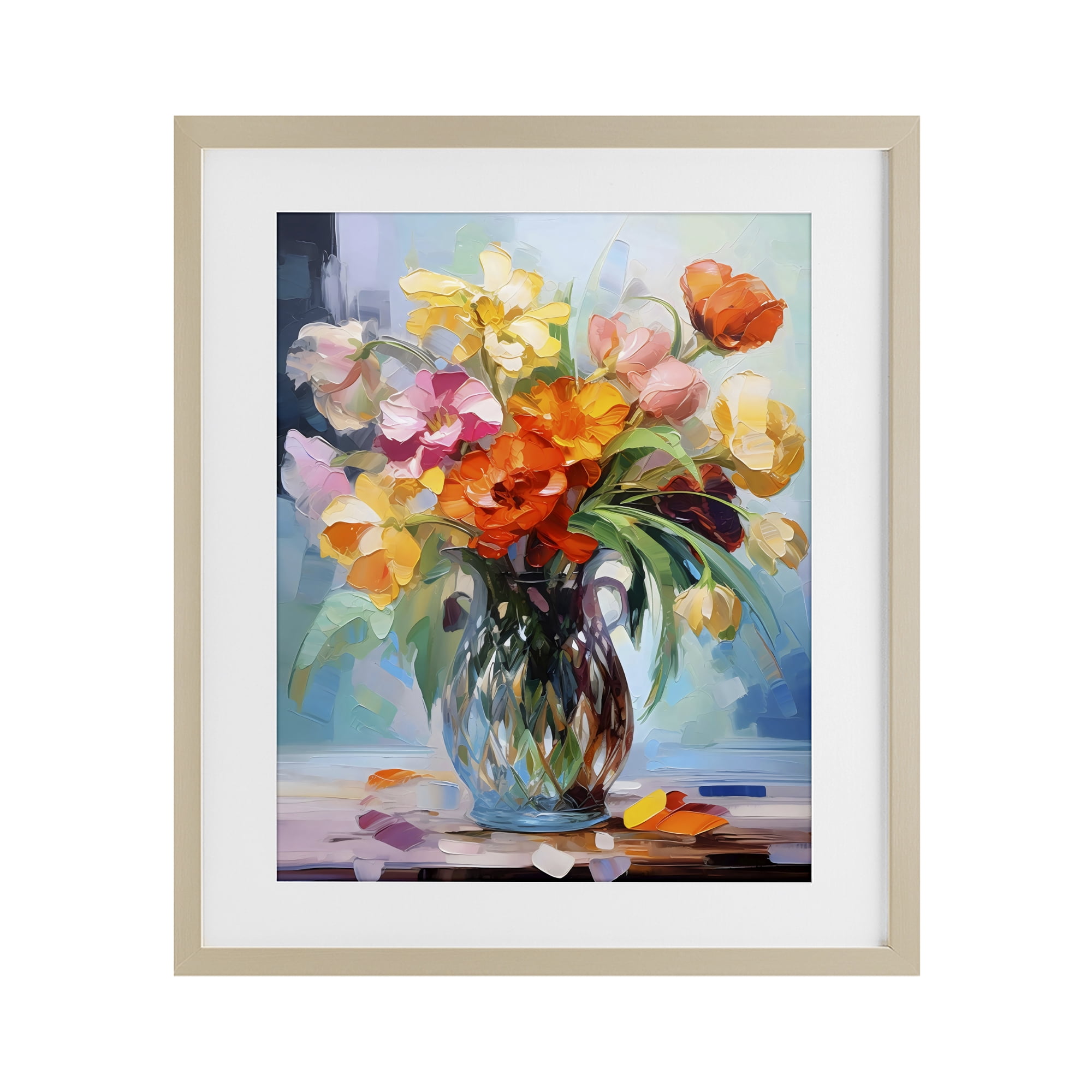 Stupell Industries Dreamy Bouquet of Vibrant Blooms Birch Framed Print Under Glass, design by Creative Studio