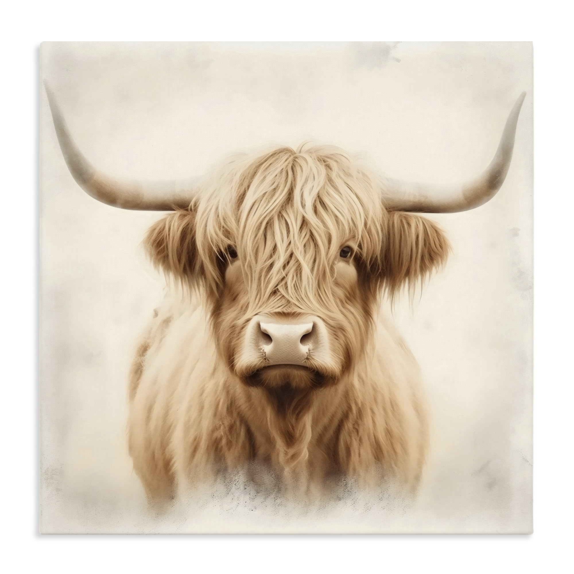 Stupell Industries Dreamy Fluffy Highland Portrait Canvas Wall Art, design by Creative Studio