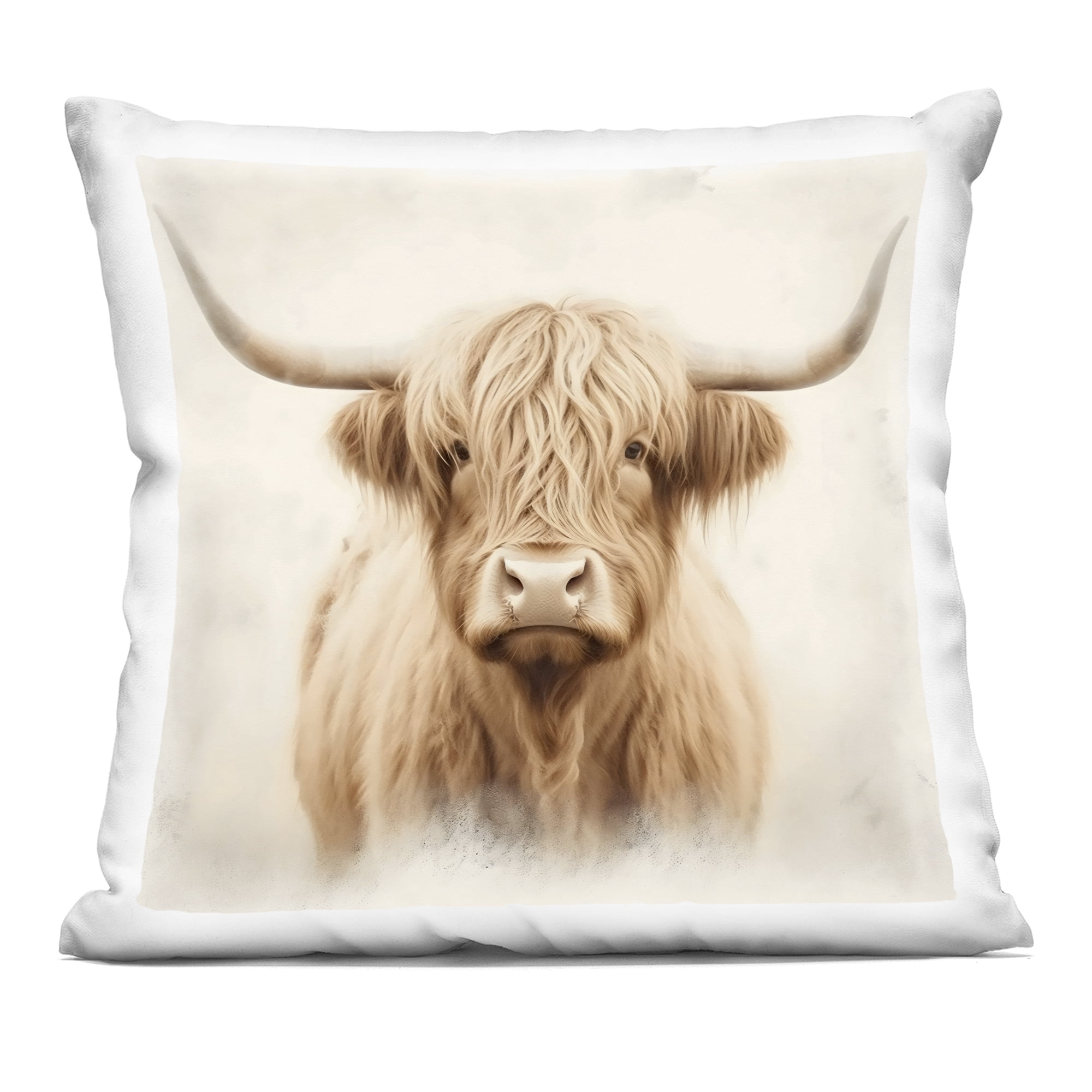 Stupell Industries Dreamy Fluffy Highland Portrait Decorative Printed Throw Pillow, design by Creative Studio, 18 x 7 x 18