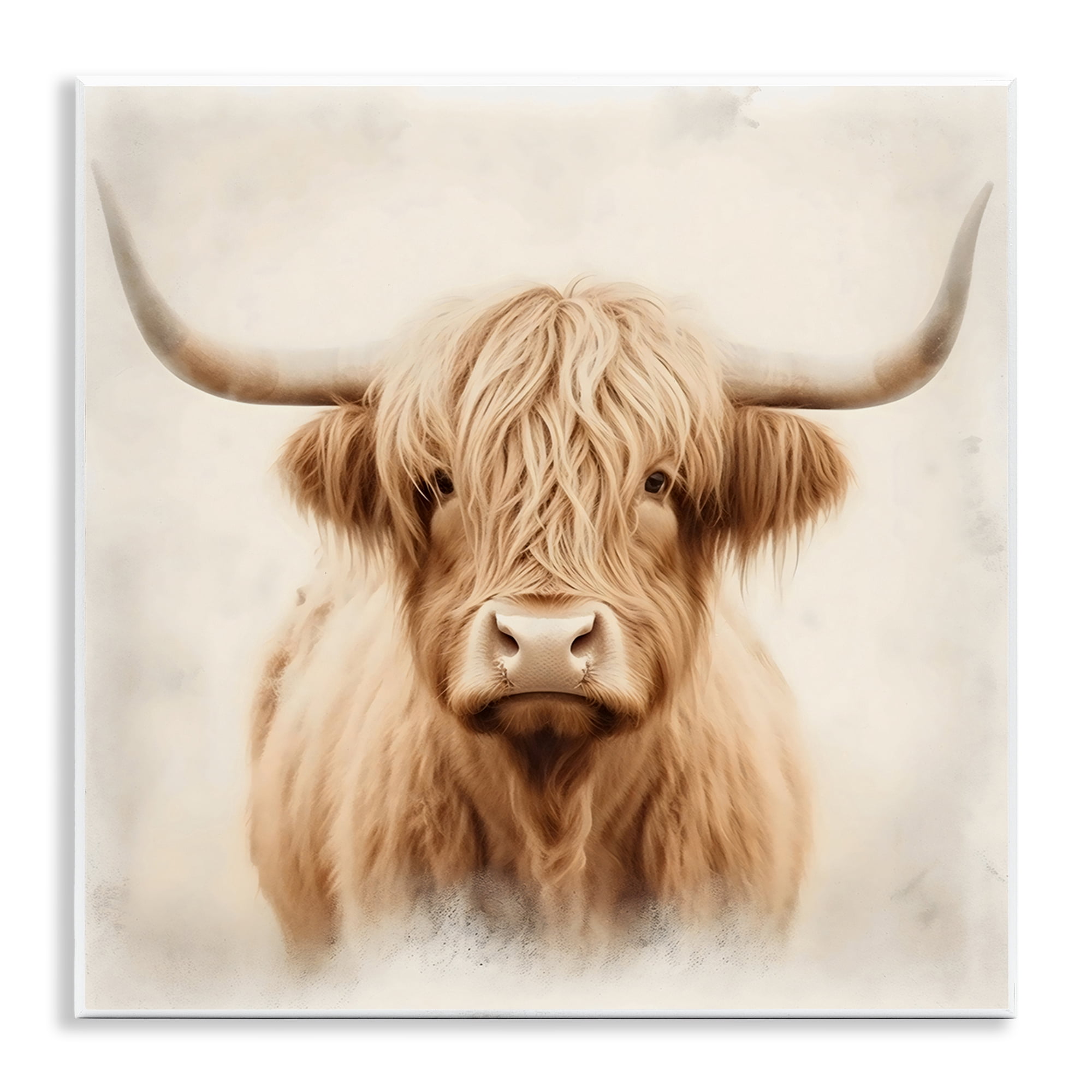 Stupell Industries Dreamy Fluffy Highland Portrait Wall Plaque Art, design by Creative Studio