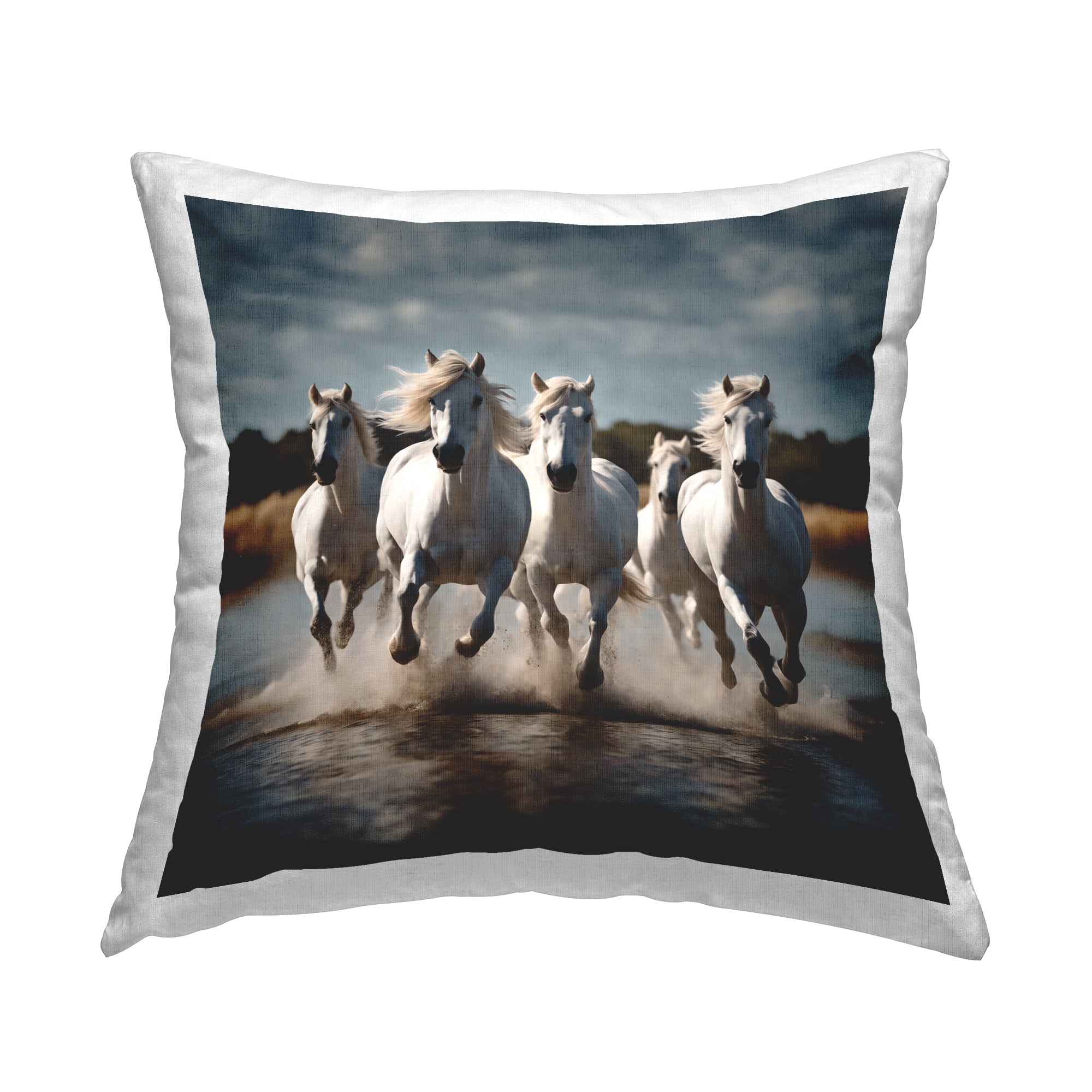Stupell Industries Dreamy Pool & Palm Trees Decorative Printed Throw Pillow Design by Noah Bay.