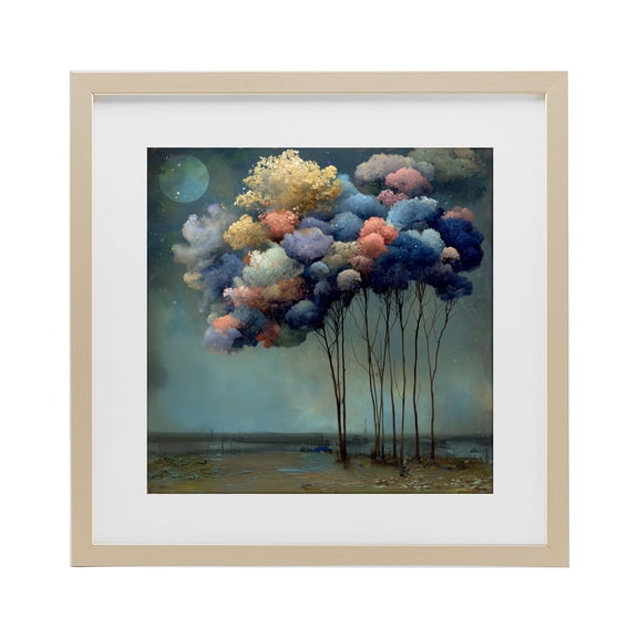 Stupell Industries Dreamy Sky Trees Surrealism Birch Framed Print Under Glass, design by Annabelle Hall