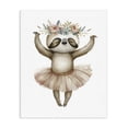 thumbnail image 1 of Stupell Industries Contemporary Dreamy Sloth Ballet with Flowers Canvas Art, 16 x 20, by LSR Design Studio, 1 of 8