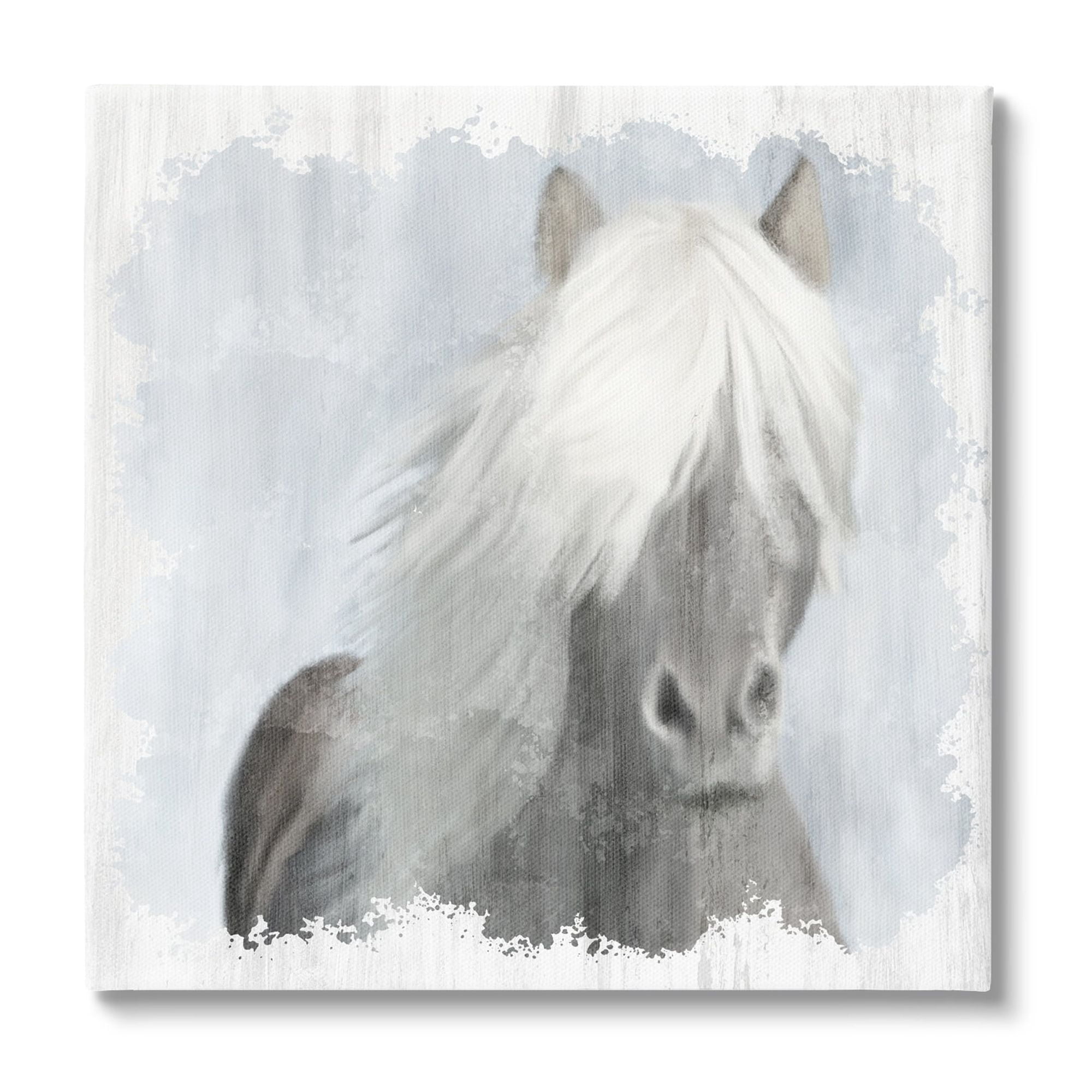 Stupell Industries Dreamy White Mane Horse Rustic Farmland, 30 x 30, Design by Kim Allen