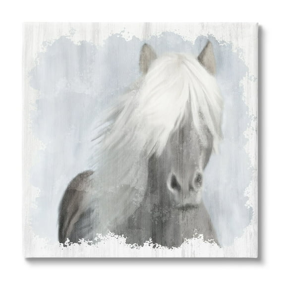 Stupell Industries Dreamy White Mane Horse Rustic Farmland, 30 x 30, Design by Kim Allen