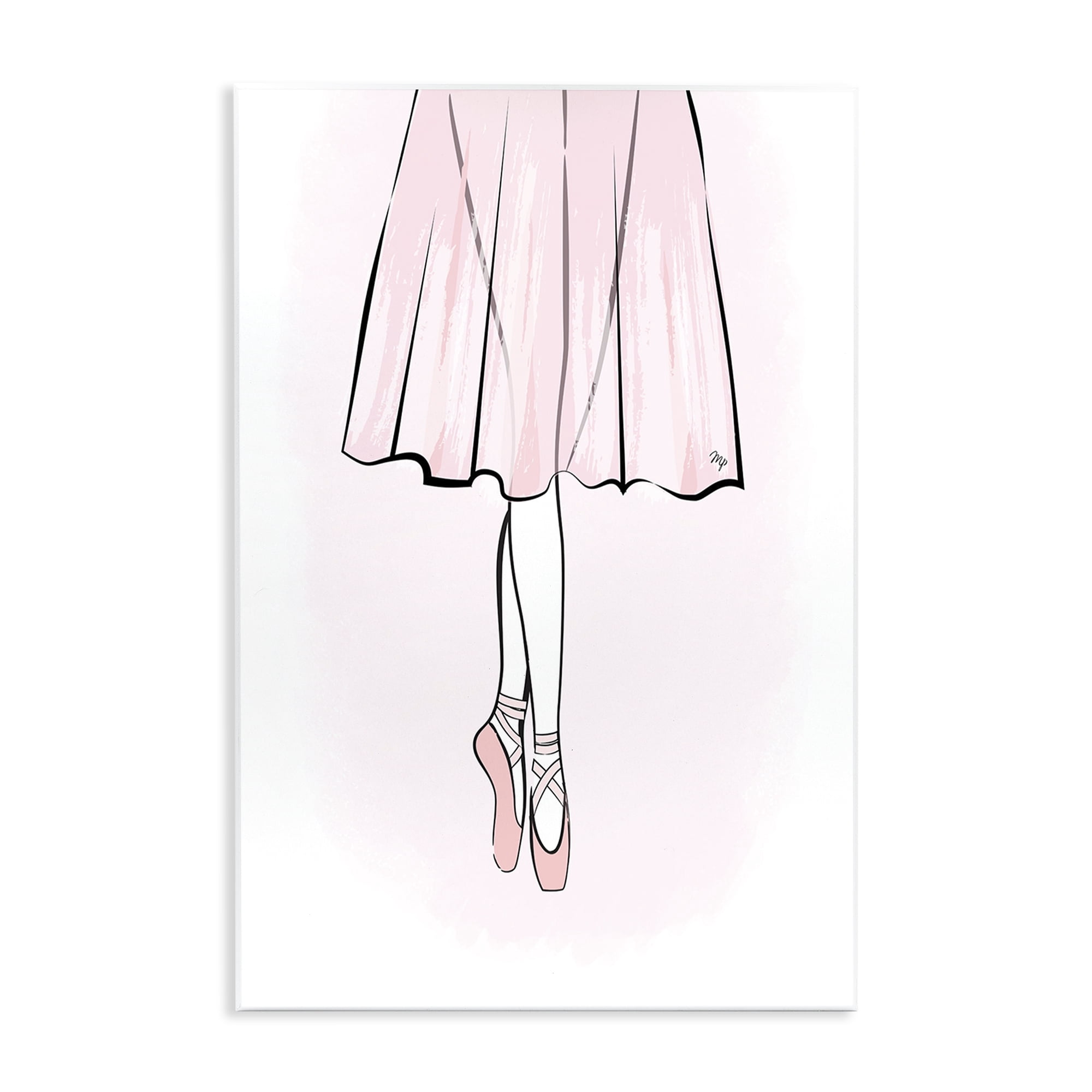 Stupell Industries Dress & Ballet Shoes Beauty & Fashion Painting Unframed Art Print Wall Art, 10 x 15