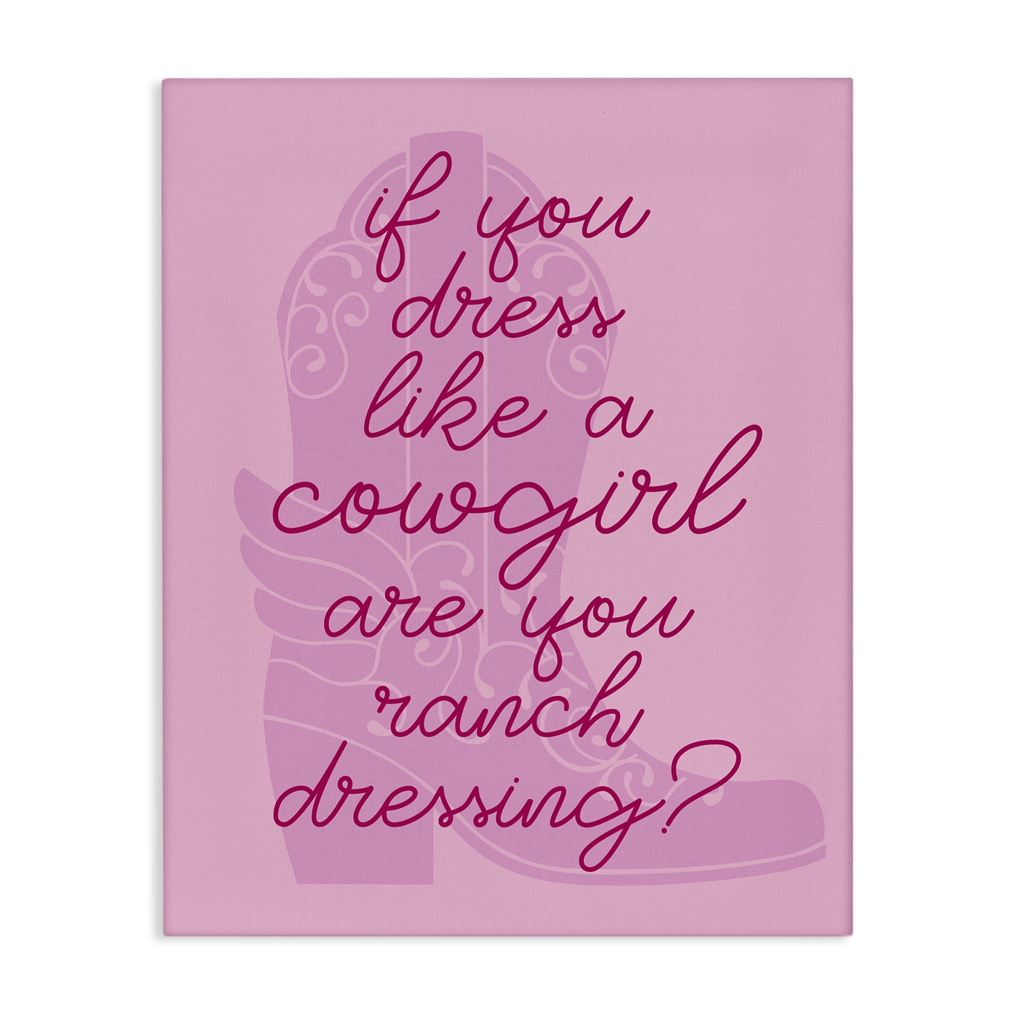Stupell Industries Dress Like a Cowgirl Beauty & Fashion Painting Gallery Wrapped Canvas Art Print Wall Art, 24 x 30