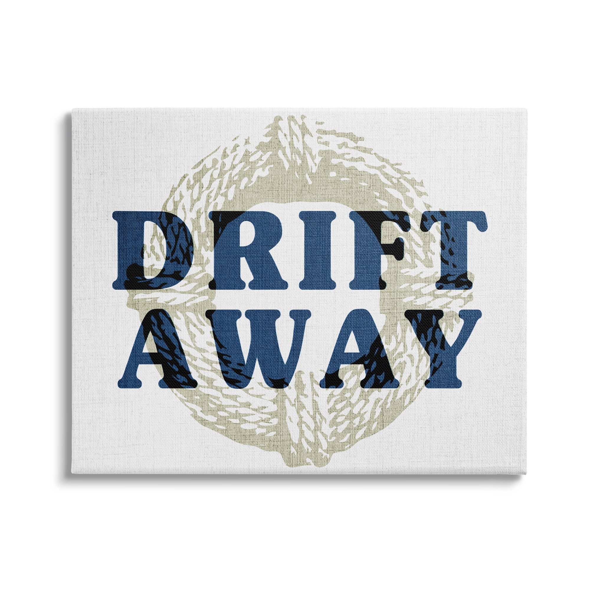 Stupell Industries Drift Away Maritime Phrase Nature Painting Gallery Wrapped Canvas Art Print Wall Art, 48 x 36