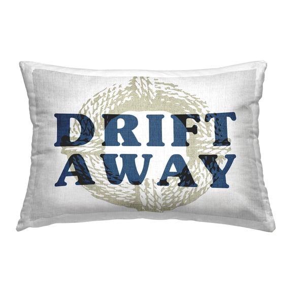 Stupell Industries Drift Away Nautical Rope Decorative Printed Throw Pillow, 14 x 20