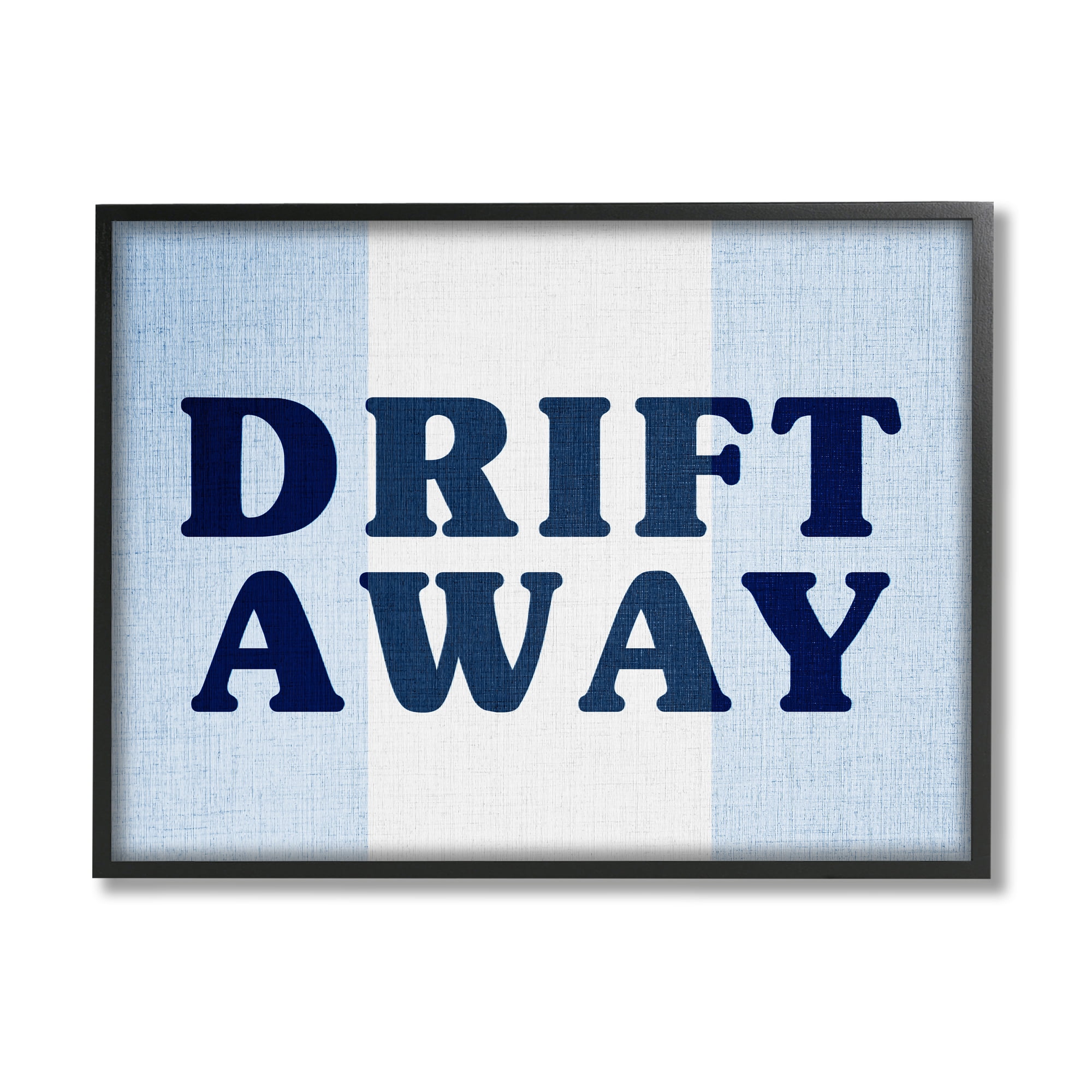 Stupell Industries Drift Away on Stripes Nature Painting Black Framed Art Print Wall Art, 20 x 16
