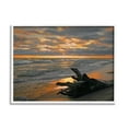 thumbnail image 1 of Stupell Industries Driftwood at Sunset Landscape Photography White Framed Art Print Wall Art, 20 x 16, 1 of 9
